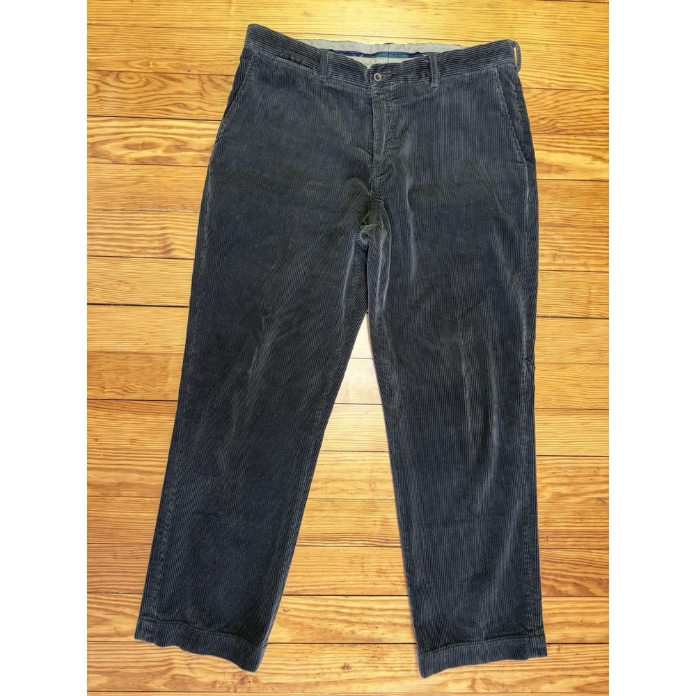 Polo‎ Ralph Lauren Preston Corduroy Pants Men's 38x32 Dark Green 100% Cotton
